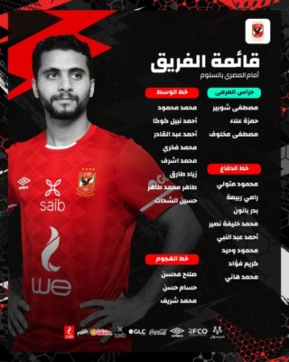 قائمة الأهلي لمباراة المصري بالسلوم في كأس مصر.. غياب عدة عناصر وعودة لاعب مفاجأة !!!