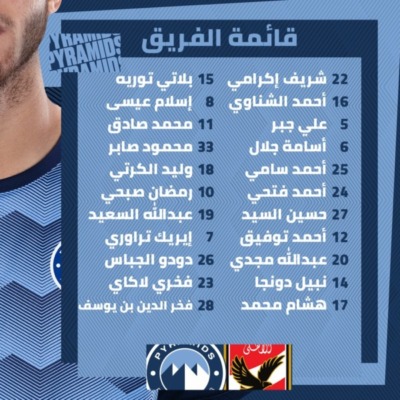 تاكيس جونياس يُعلن قائمة بيراميدز لمواجهة الأهلي في كأس مصر-صورة