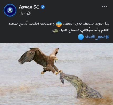 الحساب الرسمي لأسوان يستفز الأهلي قبل المواجهه المرتقبه في الدوري!!-صوره