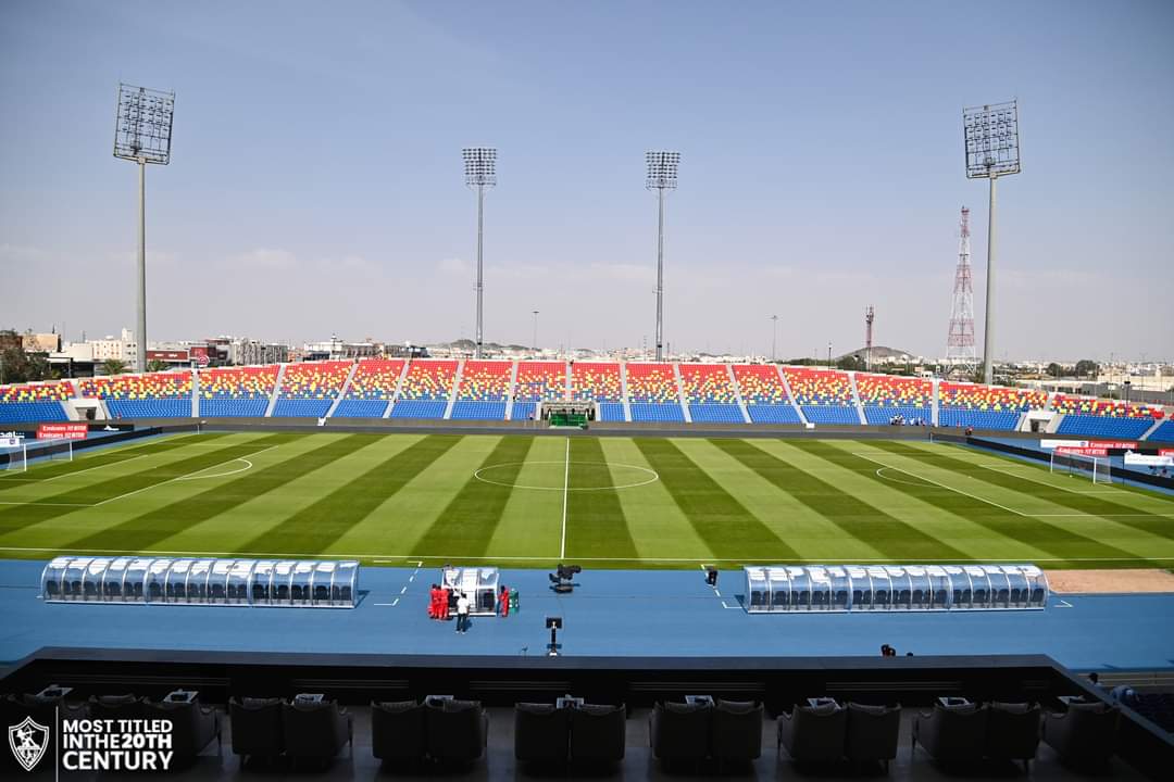 بالفيديو | ملعب مدينة الملك الفهد جاهز لإستقبال مباراة الزمالك و الشباب السعودي