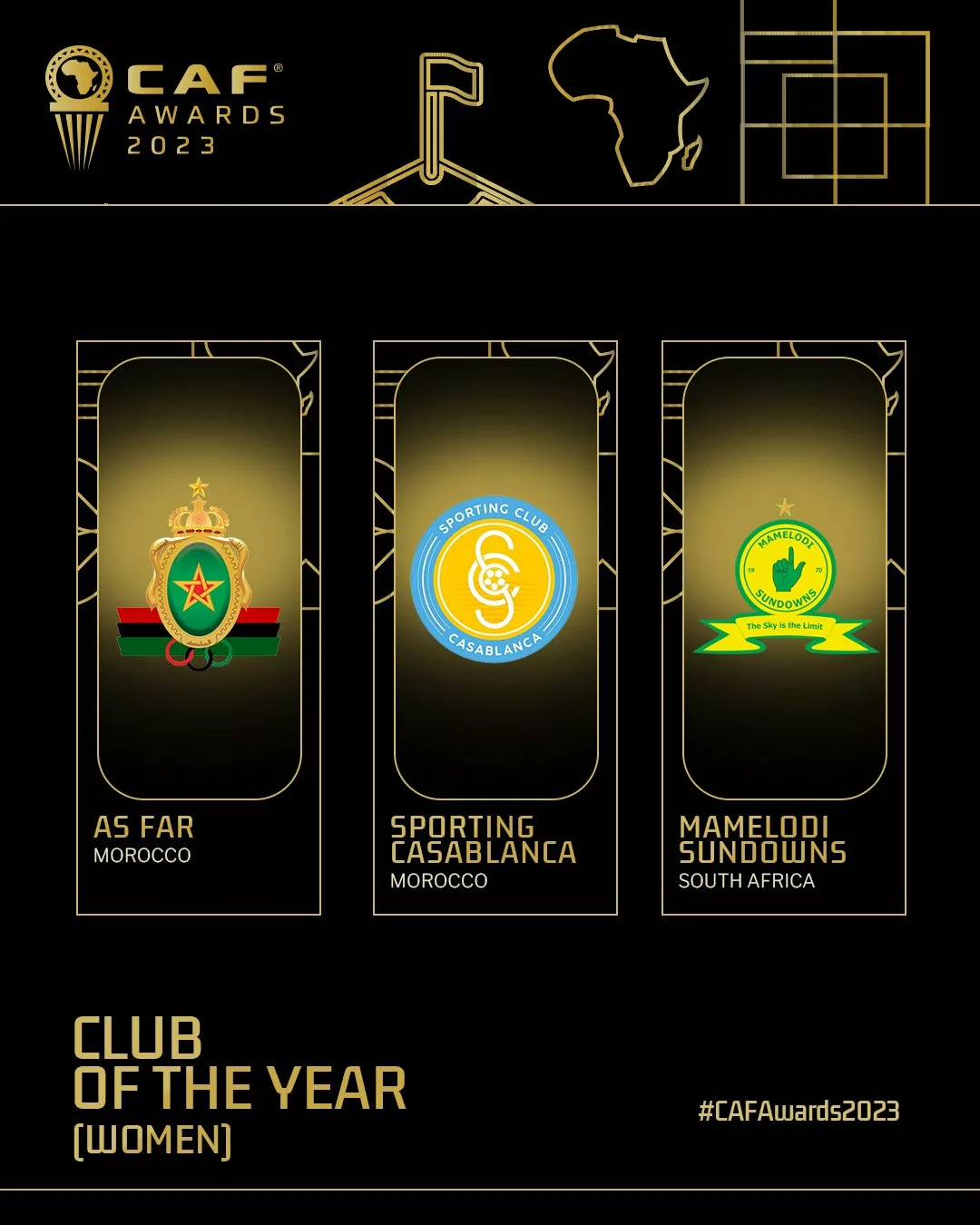 القائمة النهائية لجوائز الأفضل في إفريقيا 2023 " إكتساح مغربي وصدمة مصر بالثلاثة " - صورة