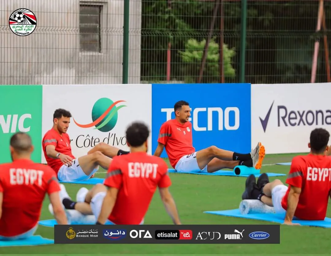 7 صور ترصد مران منتخب مصر اليوم قبل مواجهة غانا في أمم إفريقيا.. قرار خاص من فيتوريا 