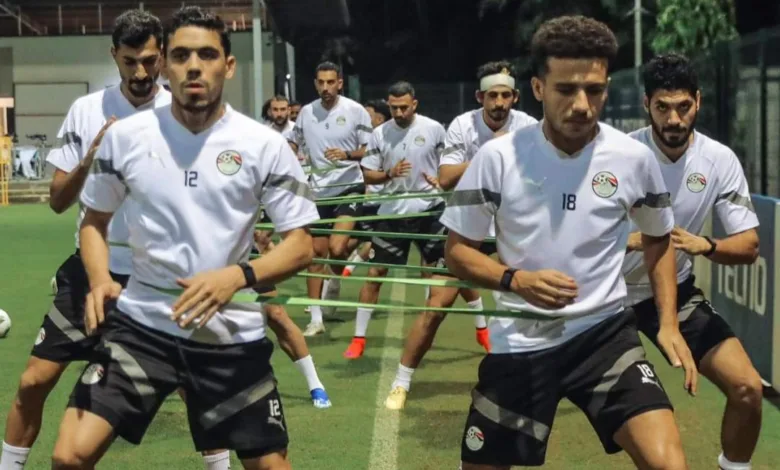 المنتخب المصري كامل العدد في المران الثاني استعدادًا لمواجهة غانا في أمم إفريقيا - صورة