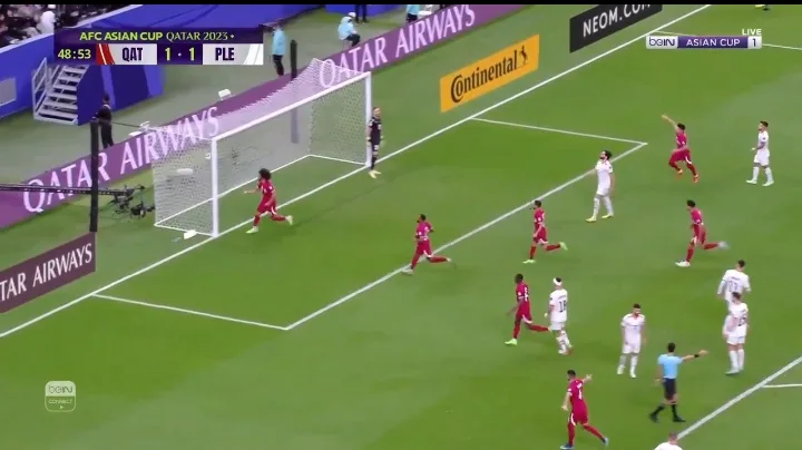 اهداف فوز قطر على فلسطين في دور 16 كأس آسيا - فيديو