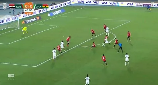 شاهد.. هدف غانا الأول في شباك المنتخب المصري - فيديو