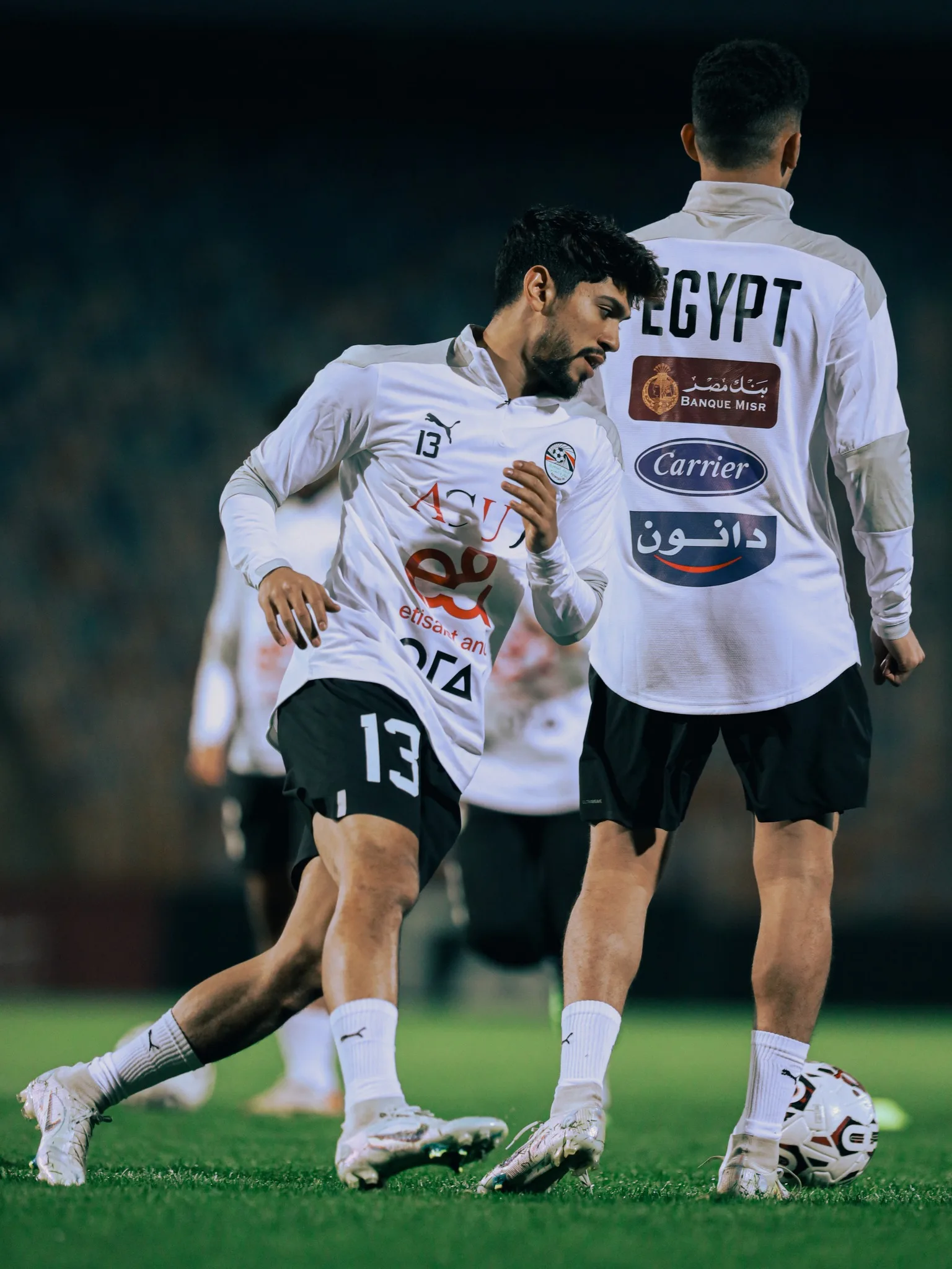 مران حماسي من لاعبي منتخب مصر إستعدادًا لمواجهة نيوزيلندا في كأس عاصمة مصر - صورة