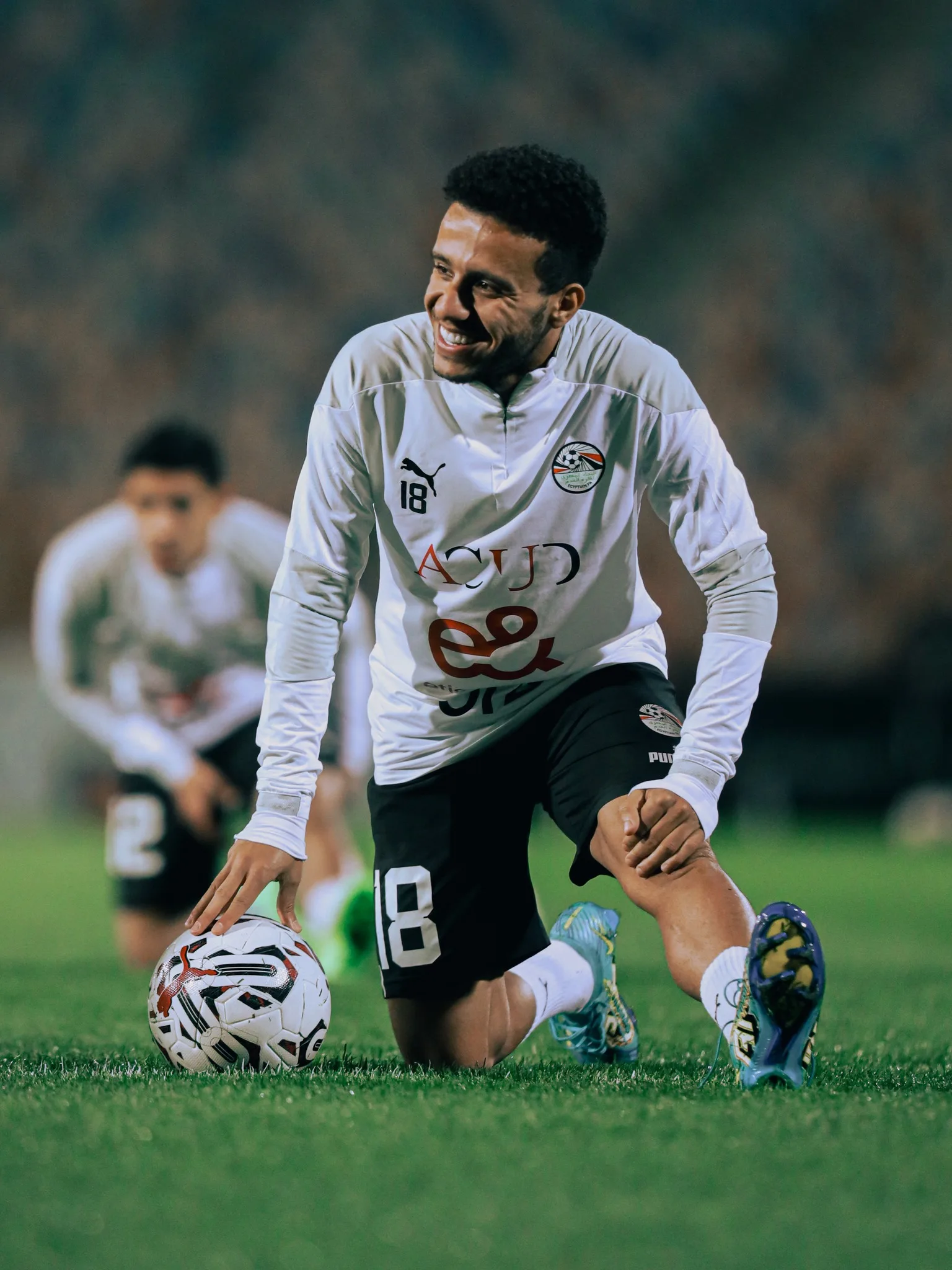 مران حماسي من لاعبي منتخب مصر إستعدادًا لمواجهة نيوزيلندا في كأس عاصمة مصر - صورة
