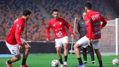 22 صورة ترصد كواليس تدريب منتخب مصر إستعدادا لمواجهة كرواتيا في نهائي كأس العاصمة