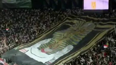 تيفو رائع لجماهير الزمالك في مباراة الأهلي بنهائي كأس مصر - فيديو