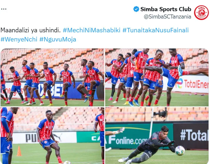 سيمبا التنزاني يعلن جاهزيته لمواجهة الأهلي في دوري أبطال إفريقيا برسالة خاصة - صورة