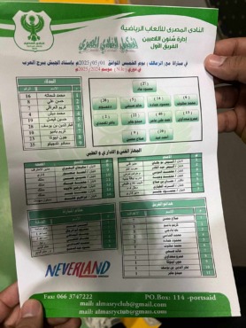 تشكيل المصري البورسعيدي أمام الزمالك في الدوري المصري موسم 2024-2025