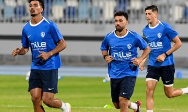 تدريبات فنية خاصة وتقسيمة في مران الزمالك إستعدادا لمباراة المصري