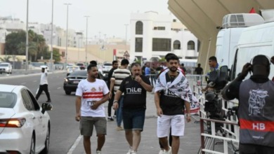 جماهير الزمالك تبدأ الزحف إلى استاد آل نهيان استعدادًا لمواجهة بيراميدز - صور