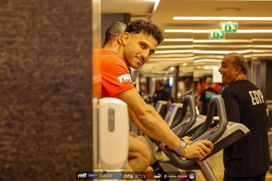 تدريبات استشفائية للاعبي منتخب مصر إستعدادا لمواجهة اوزبكستان-صورة