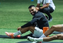 منتخب مصر يخوض تدريباته باستاد العين استعدادا لمواجهة أوزبكستان- صورة