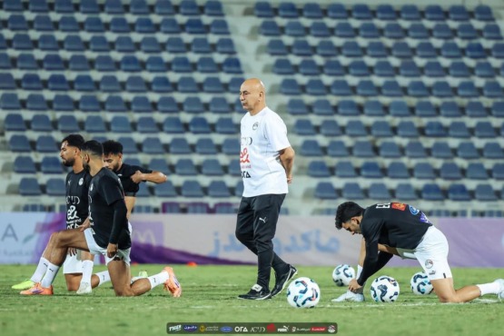 منتخب مصر يخوض تدريباته باستاد العين استعدادا لمواجهة أوزبكستان- صورة