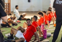 تدريبات استشفائية للاعبي منتخب مصر إستعدادا لمواجهة اوزبكستان-صورة