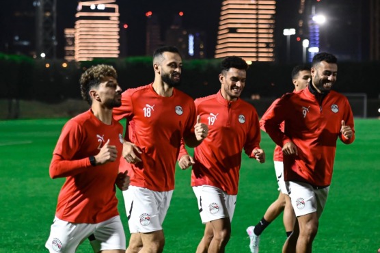 منتخب مصر المشارك في كأس العرب يختتم استعداداته لمواجهة الإمارات-صورة