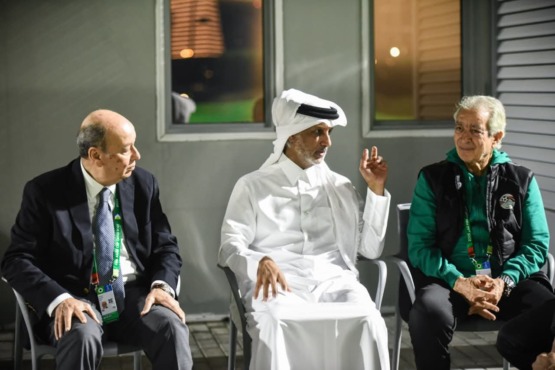 تفاصيل زيارة وزير الرياضة القطري لمنتخب مصر قبل مواجهة الأردن في كأس العرب- صورة