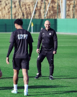 منتخب مصر يبدأ استعداداته لمواجهة بنين في دور الـ 16 من كأس أمم أفريقيا - صورة