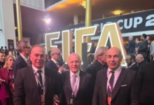 وصول هاني أبو ريدة وحسام وإبراهيم حسن حفل سحب قرعة كأس العالم بأمريكا