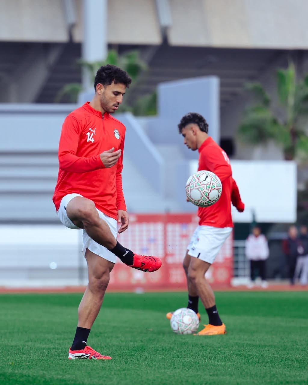 منتخب مصر يختتم تدريباته استعدادًا لمواجهة نيجيريا في بطولة إفريقيا- صورة