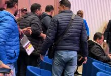 انسحاب البعثة الإعلامية المصرية من مؤتمر مباراة مصر ونيجيريا بسبب حسام حسن