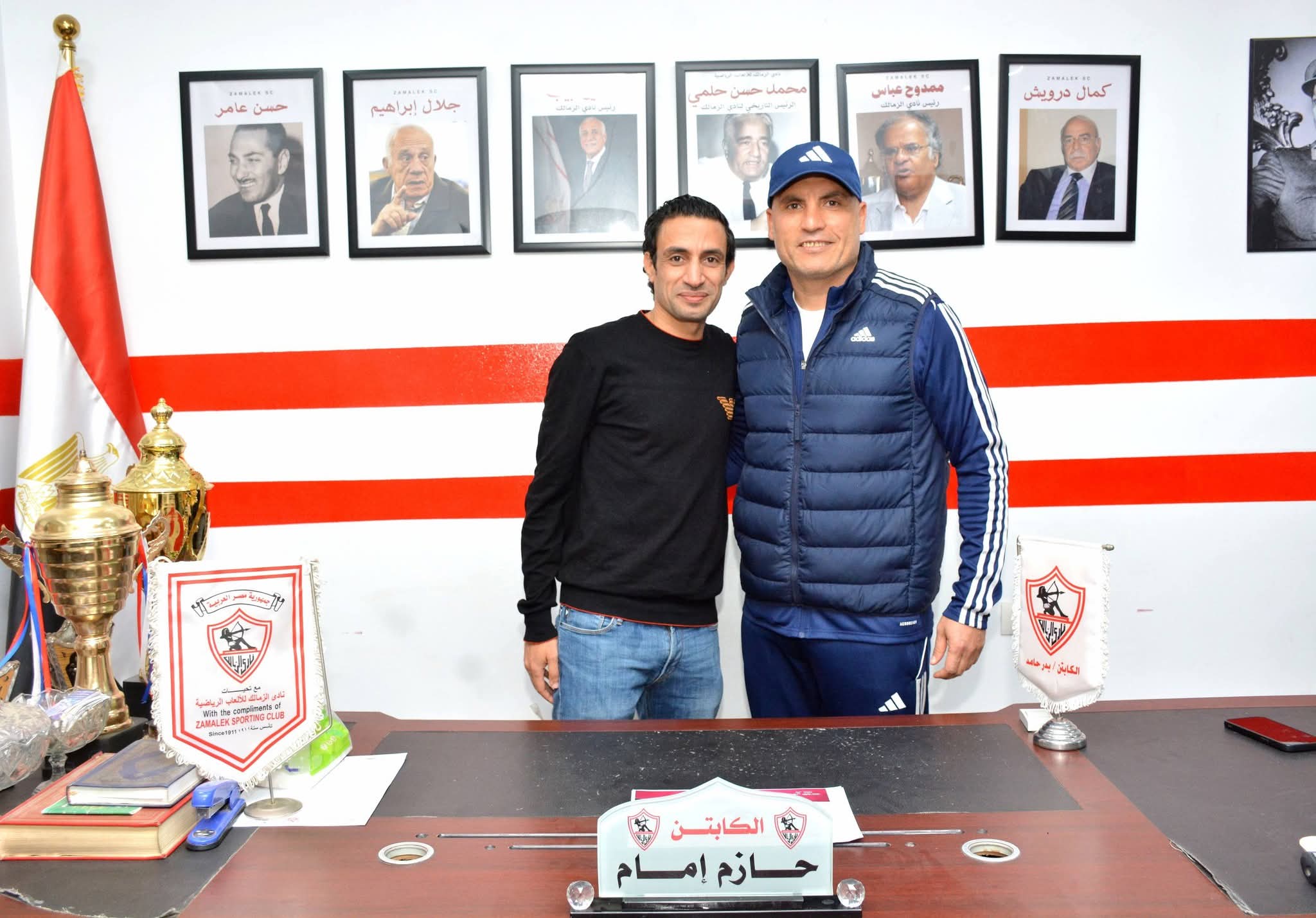 أيمن حفني يتسلم مهام عمله في الزمالك-صورة