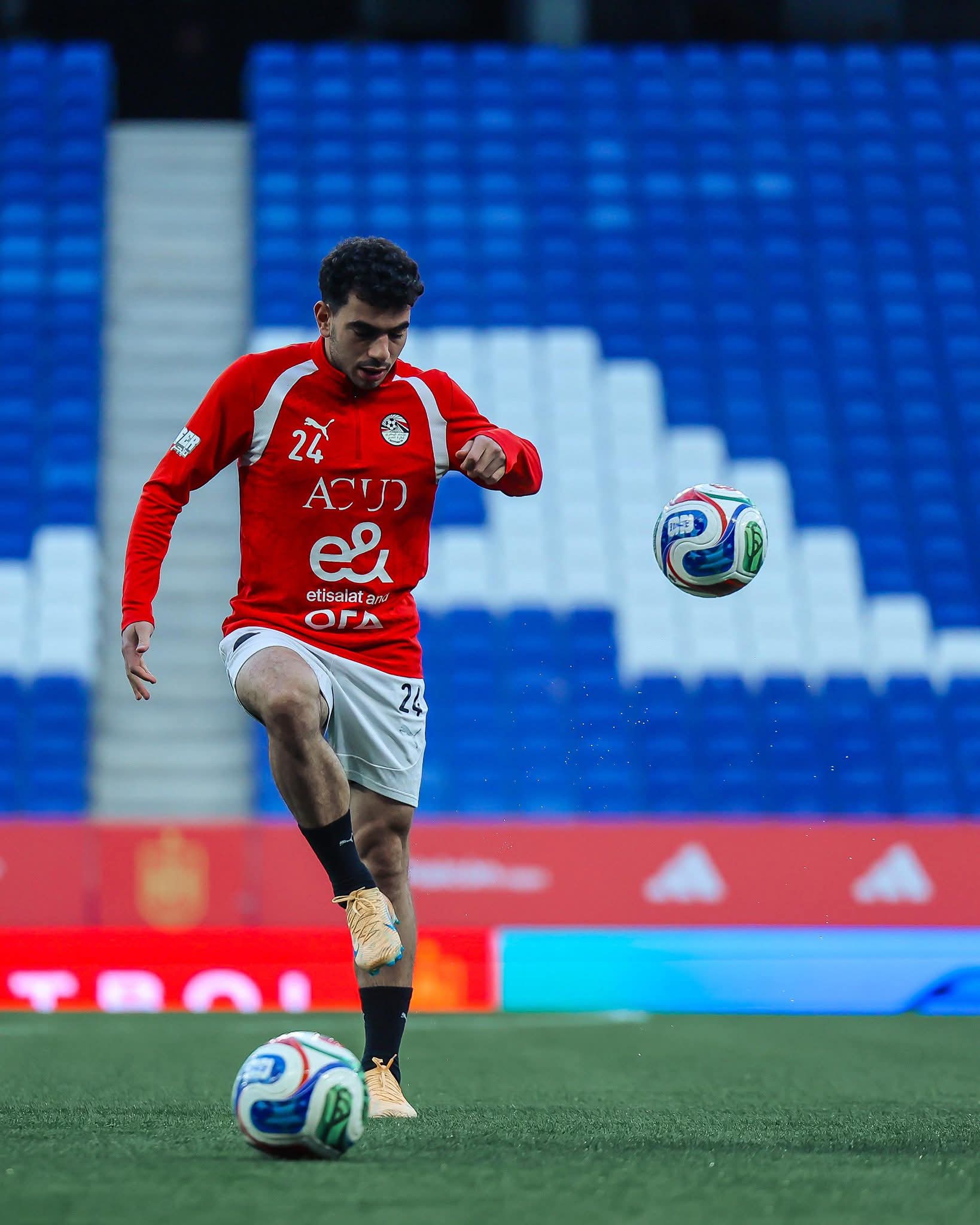 18 صورة ترصد كواليس مران منتخب مصر الختامي قبل مواجهة إسبانيا