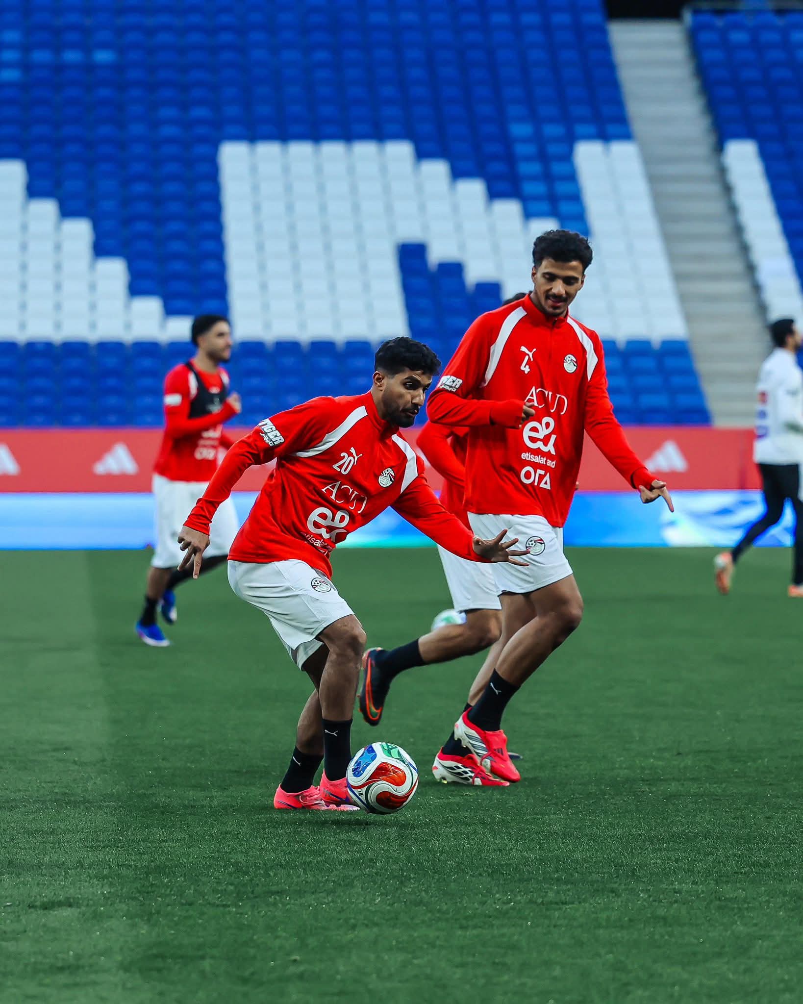 18 صورة ترصد كواليس مران منتخب مصر الختامي قبل مواجهة إسبانيا