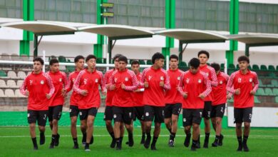 ‏منتخب مصر للناشئين يؤدي مرانه تحت الأمطار استعداداً لمواجهة ليبيا في تصفيات شمال إفريقيا