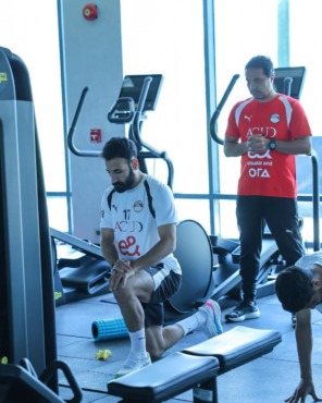 تدريبات بدنية لمنتخب مصر استعداداً لودية روسيا - صورة