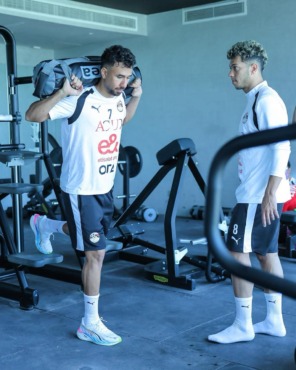 تدريبات بدنية لمنتخب مصر استعداداً لودية روسيا - صورة