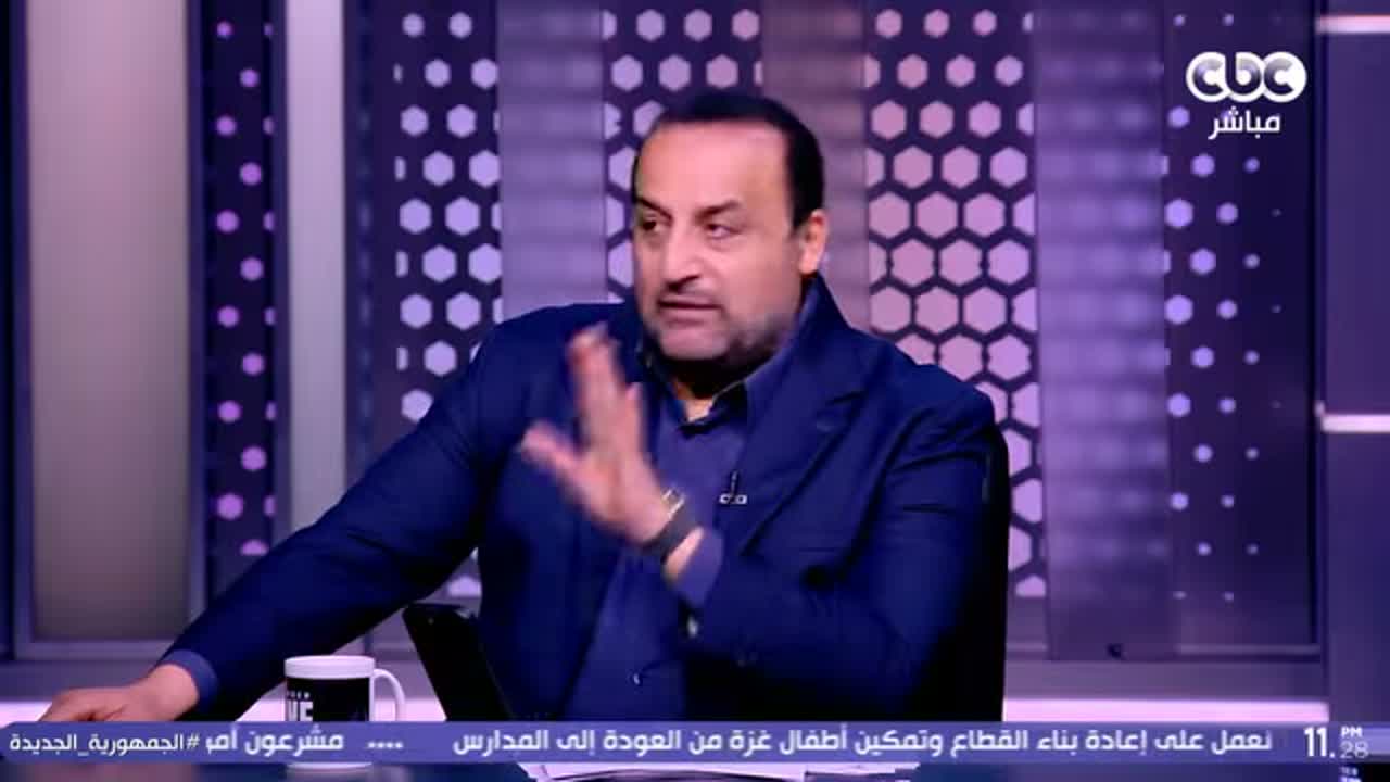 استوديو برنامج نمبر وان أثناء الحديث عن ميزانية كرة القدم في الزمالك