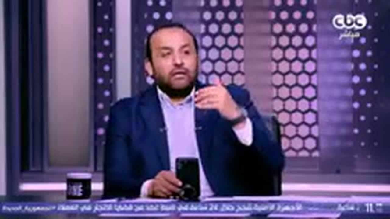 متحدث في استوديو برنامج نمبر وان على شاشة سي بي سي يدعو للصلح بين الخطيب ومدحت شلبي