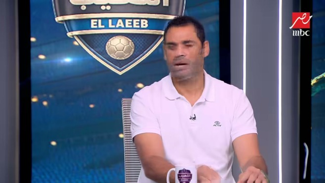 لقطة من استوديو برنامج اللعيب على MBC مصر خلال تحليل تعادل الأهلي والقناة
