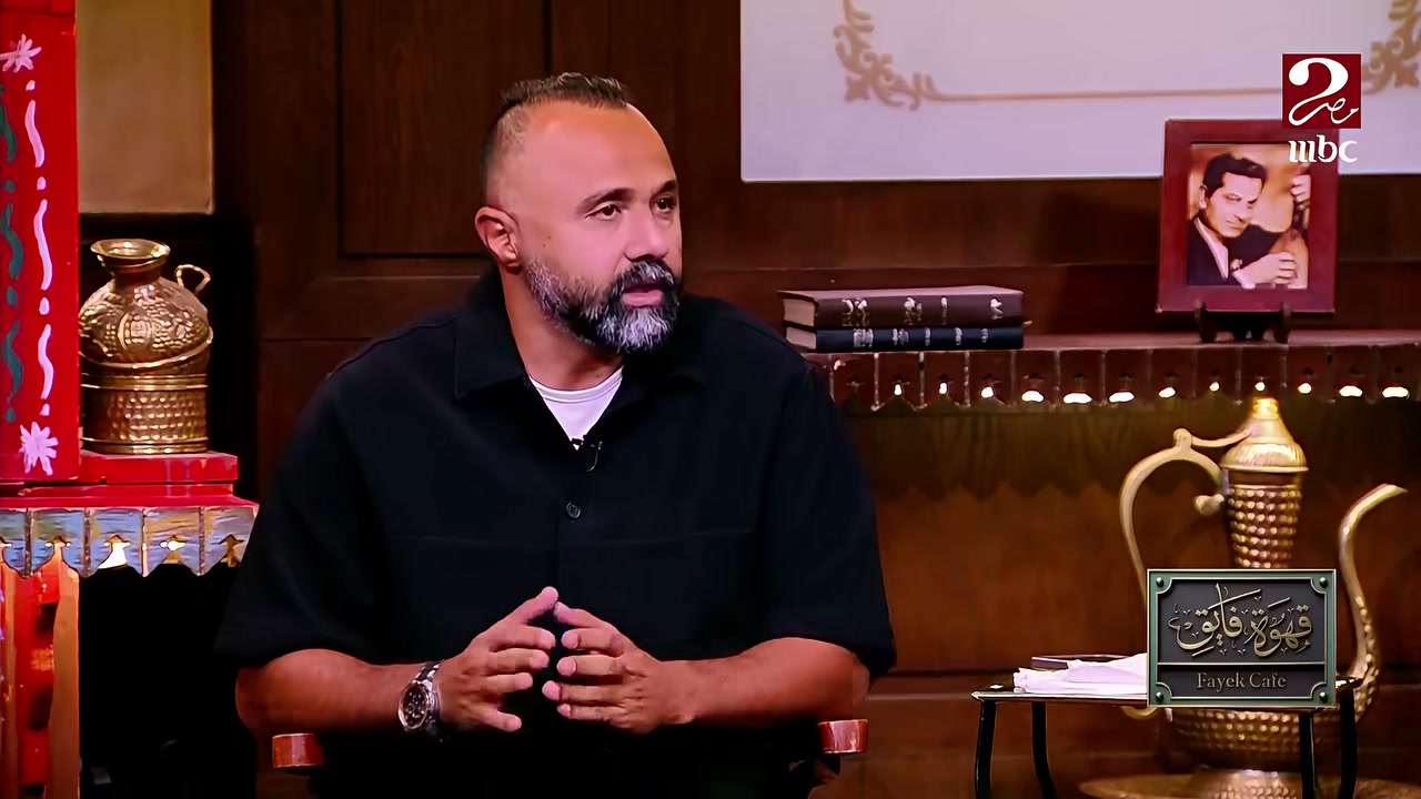 لقطة من استوديو برنامج الكورة مع فايق خلال حديث عن المنافسة على لقب الدوري المصري