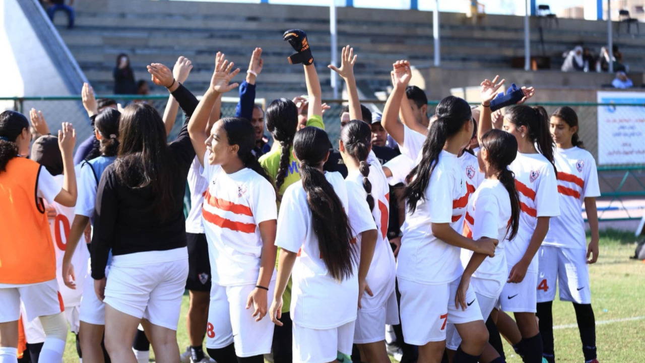 فريق سيدات الزمالك أمام مركز شباب الزهور
